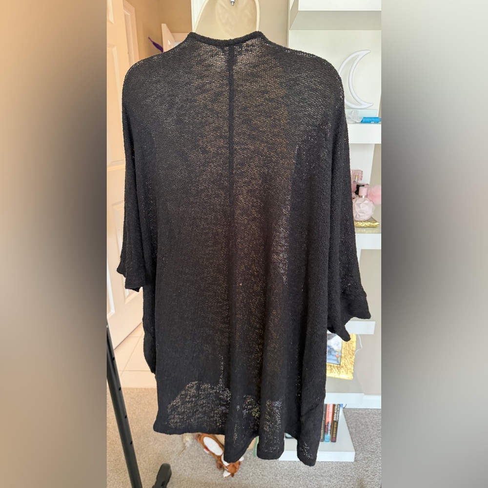 Mossimo Supply Co. Black Open-Knit Cardigan - Picture 3 of 4